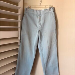 Dickies Light Blue Cropped Work Pants